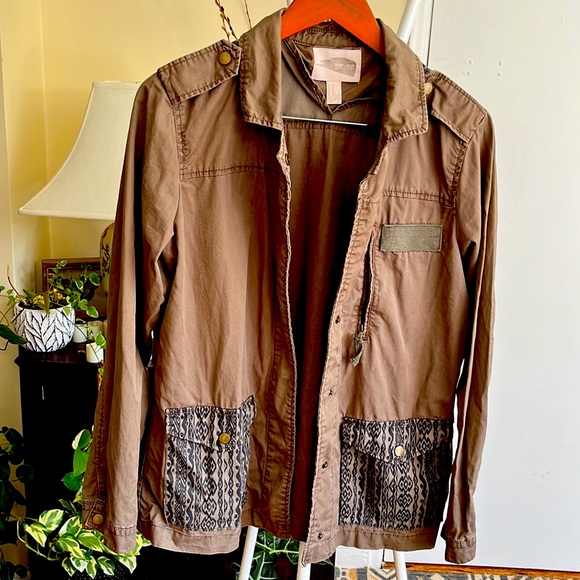 💚🖤Forever21 Contemporary Lightweight Military Green Jacket-M - Picture 1 of 15